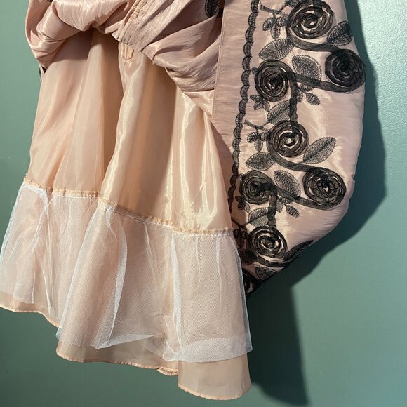 SL Fashions Ity & Taff Party Dress Style 114761 Dusty Rose and Black Size 8 zips - Picture 6 of 10